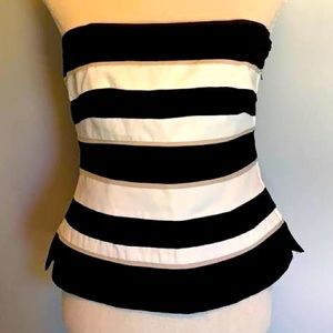 White House Black Market striped  Bustier size 12